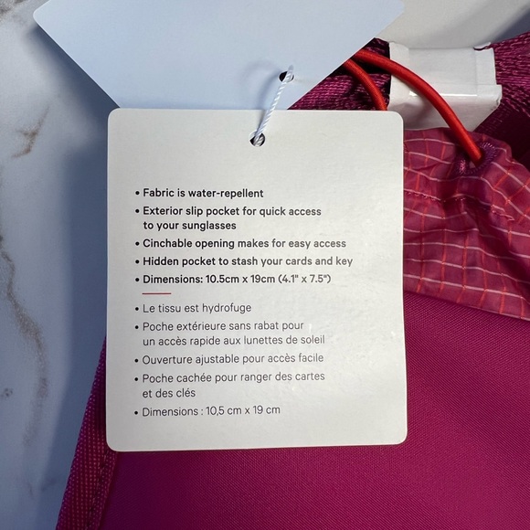 🍋 Lululemon 🍋 Drawcord Top-Cinch Crossbody NWT! Ripened Raspberry / Autumn Red - Picture 6 of 7